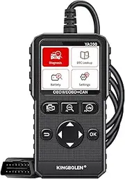 KINGBOLEN YA200 OBD2 Scanner, Car OBD2 Code Reader Check Engine Light, Car Scanner OBDII Full Functions with Voltage Test OBD2 Scanner Diagnostic Tool for All OBDII CAN Protocol Cars Since 1996
