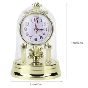 Table Clock Gold European Retro Style Living Room Clock Antique Silent Table AC