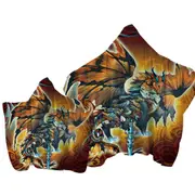 Cool Fantasy Weapon Orange Dragon Thunder Blade Towel with Hood