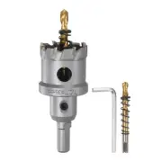 Carbide Hole Saw Set 35mm (1-3/8") Metal Cutter with 2pcs Center Drill Bits