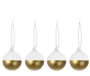 IKEA VINTERFINT Tree Ornament Bauble Clear Glass Gold-Colour, 6 cm, 2 " Brad NEW