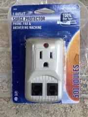 True Protection (B19C-A) Surge Protector 1 Outlet, Phone Fax & Answering Machine