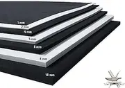 EVA Foam Cosplay - 6mm (1mm to 10mm) - Black or White - 14" x 39" Sheet - Ultra High Density 85 kg/m3 - by The Foamory