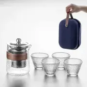 Portable Travel Tea Set High Temperature Resistant Glass Tea Cup Set Travel Gift