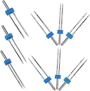Garneck 9pcs Stretch Sewing Machine Needles Set - Twin Needles for Household Sewing Machines - for All Your Sewing Projects and Crafts