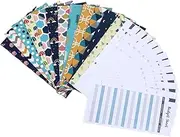 SEWACC 12pcs Creative Printed Cash Envelopes Set with Budget Sheets Label Stickers Versatile Coupon Organizer for Efficient Budgeting and Expense Tracking