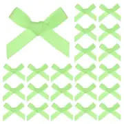 100-Pack Mini Craft Ribbon Bow,1x1.6 Inch for Craft DIY[Light Green]