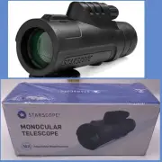 STARSCOPE Monocular Telescope 10X Adjustable Magnification NIB BAK4 HIGH RES ATL
