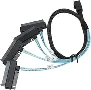 Internal Mini SFF 8643 to SAS Cable, SFF-8643 for Controller, SFF-8643 to SATA Forward Breakout, 12Gbps SFF 8643 to SATA Cord for Server Hard Disks