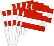 10 PCS Austria Handheld Small Flag, Austrians Hand held Mini Decor Decoration Banner