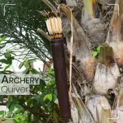 Cowhide Leather Back Arrow Quiver Genuine Cow Traditional Handmade Arrows