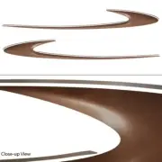 Veranda Xp1203-04 Taupe /Brown/Silver 82 3/4 X 10 1/4 In Boat Decals (Set Of 2