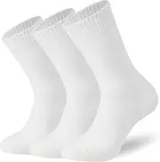 [Ourgifts] Men's Crew Socks 3-6 Pair Pack Casual Athletic Lightweight Calf Socks