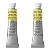 2x Winsor & Newton 5ml Professional Watercolour Artist Paint Lemon Yellow S4