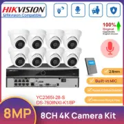 Hikvision 8CH NVR 4K Security Camera System Panoeagle 8MP IR Camera Night Vision