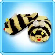 Pillow Pets Authentic Bumble Bee Slippers Toy Gift - check size chart