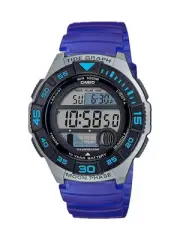 Casio Men's Solar-Powered Digital Watch with Blue Strap- WS-1100H-2AVCF