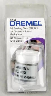 Rotary Tool Fine Sanding Disc (36 pcs) - 240 Grit - Dremel #413