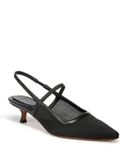 Vince Women's Venice Pointed Toe Mesh Kitten Heel Slingback Pumps