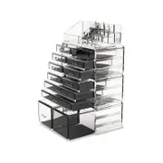 Makeup Cosmetic Organizer Storage with 12 Drawers Display Boxes (Clear)