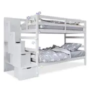 Galla Staircase Storage Bunk Bed - Solid Wood