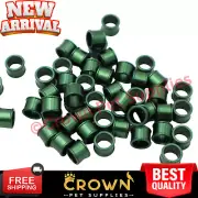 20 PCS Aluminium Closed-loop Leg Bands Parrot Dove Birds Pigeons 8MM Dark Green