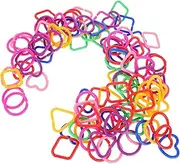 ERINGOGO DIY Hook Toy 100 Pcs Baby Toys Chain Ring Links Educational Geometric Shapes for Boys and Girls
