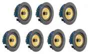 7 Pack - TDX 8" 2-Way Ceiling Wall Home Theater Speaker Flush Mount White New