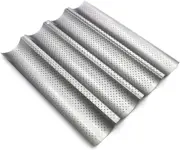 Nonstick Perforated Baguette Pan 15" X 13" French Bread Baking 4 Wave Loaves Loa