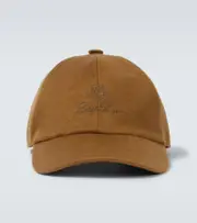 [Loro Piana] Loro Piana Logo cashmere baseball cap XL brown