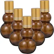 WRITWAA 5pcs Essential Oil Roller Bottles Glass Containers for Perfume Cosmetics Travel Refillable Empty Oil Bottles with Ball Rollers Leakproof Design for Versatile Use