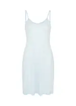 Hanro Ultralite Cotton Night Dress - Light Blue M (UK12-14 / M)
