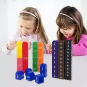 51pcs Mathematic Fraction Percentage Cube Math Teaching Learning Stacks Tower AU