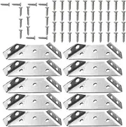 [Generic] Door and Shelf Corner Bracket, Corner Bracket Furniture Connector, Shelf Support Bracket, Stainless Steel Corner Brace, Shelves Connector Fastener, Heavy Duty Angle Bracket for Door and Furniture