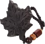 [FOMIYES] Hand Carved Wooden Maple Leaf Phone Charm Fall Jewelry Durable Keychain Pendant with Loss Function Unique Decorative Accessory for Mobile Phones and Bags