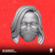 Silk Spider-Man Multiverse custom head for Marvel Comics action figure
