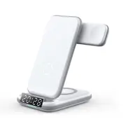 4 In 1 Wireless Charging Desktop With Clock For iPhone AirPods iWatch