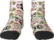 [JBYJBX] Corgi Hawaiian Tropical Summer Pineapple Print Adult Socks Womens Mens Workout Thermal Cozy All-Season Gift Holiday