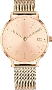 [Tommy Hilfiger] Women's Pippa 1781926 Qtz Basic Slim Watch, Rose Gold Dial, 35mm