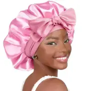 high-quality Mulberry Silk Sleeping Bonnet for Women Large Sleep Cap with Wide E