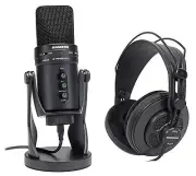 SAMSON G-Track Pro Studio USB Studio Microphone Mic+Audio Interface+Headphones