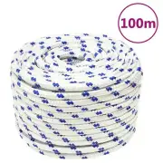 Durable 12mm White Polypropylene Rope 100m Heavy Duty Marine Utility Rope