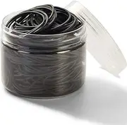 Rubber Bands 300pcs Black Small Rubber Bands for Office School Home size16 Elastic Hair Band