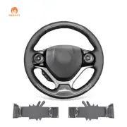 MEWANT PU Carbon Fiber Leather Car Steering Wheel Cover Wrap for Honda Civic 9