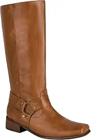 [Artykey] Cowboy Boots for Women Knee High Wide Calf Cowgirl Boots Ladies Fashion Boots with Chunky Heel Square Toe Comfortable Western Boots