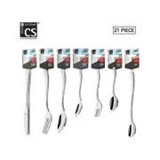 Asus 21pcs Dinner Knife Fork Spoon Coffee Tea Cutlery Set
