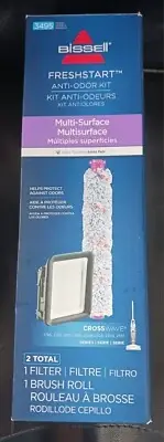 Bissell 3495 Multi Surface Brush Roll And Filter Anti-Odor Kit For Crosswave NIB
