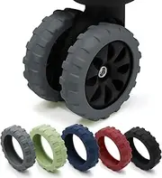 [Hesdtcet] Luggage Wheel Protectors Covers 8 Pieces Suitcase Wheel Protectors Luggage Compartment Protection Silicone Cover for Wear-Resistant, Anti-Noise, Essential Travel Accessories Grey