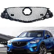 Car Front Bumper Upper Grille Mesh Honeycomb Fit For Mazda CX-5 2013-2016 Black (for: Mazda)