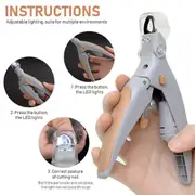 Lighting Pet Nail Clipper, 5X Magnification Pet Nail Clipper - Dog Nail Clipper - Pet Nail Clipper - Pet Nail Clipper - Pet Nail Clipper - Pet Nail Cl